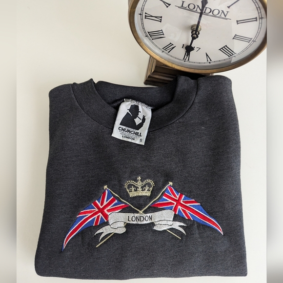 Buckingham London Embroidered Sweatshirt from England Women S/M British Royals - Picture 3 of 14